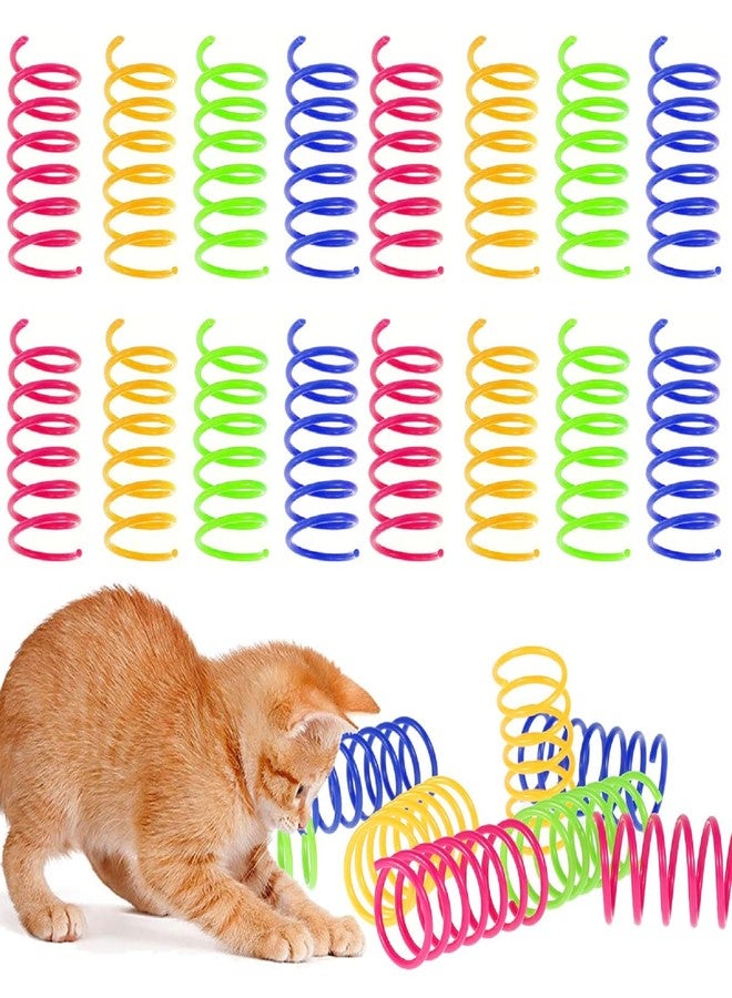 FAMIWIN Cat Spiral Spring Toy 16 PCS, Colorful Cats & Kitten Toys for Swat, Bite, Hunt Indoor, Creative Entertainment Springy Toys (16PCS Multicolored) - Image 1
